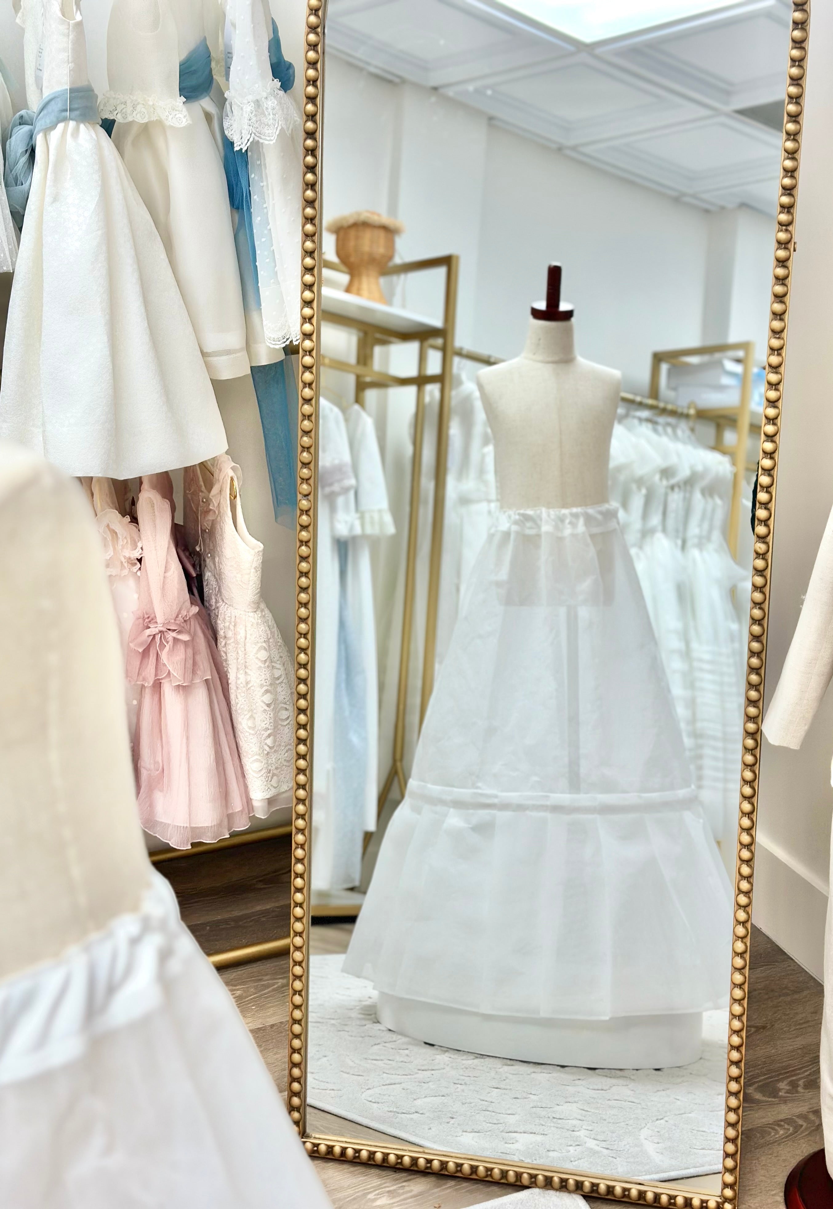 Communion Dress Buttons And Bows Baby Boutique Hooped Crinoline