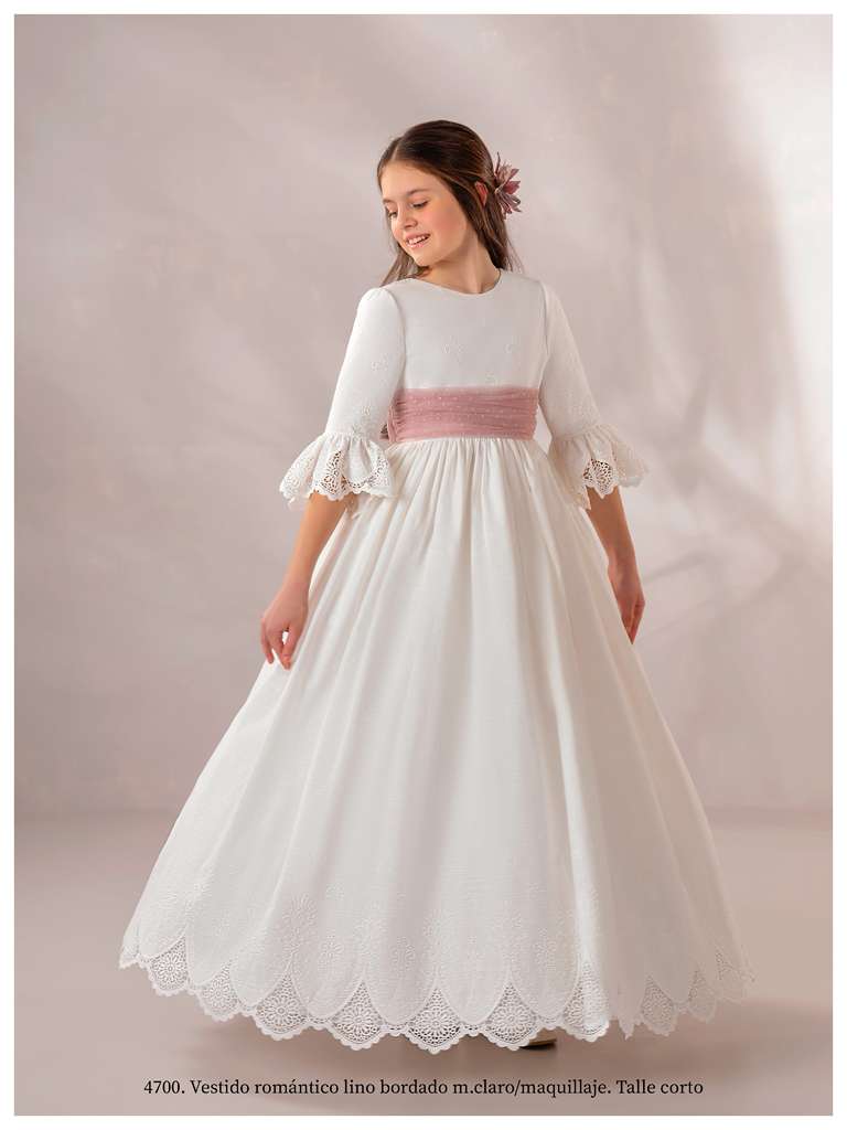 classic first communion dresses DRESS MODEL 4700: First Communion Dress 6 years Indian Wedding Reception Designer Edit:Fall-Winter Women's Wide US Size:9W