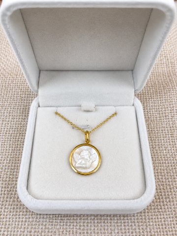 24K Gold-Plated Necklace and Nacar Medal