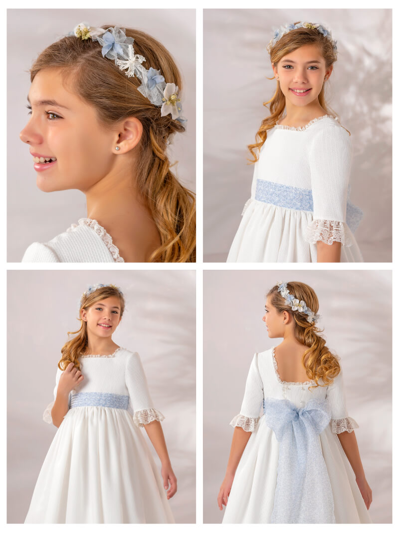 FIRST COMMUNION DRESS MODEL 4706: Romantic First Communion Dress