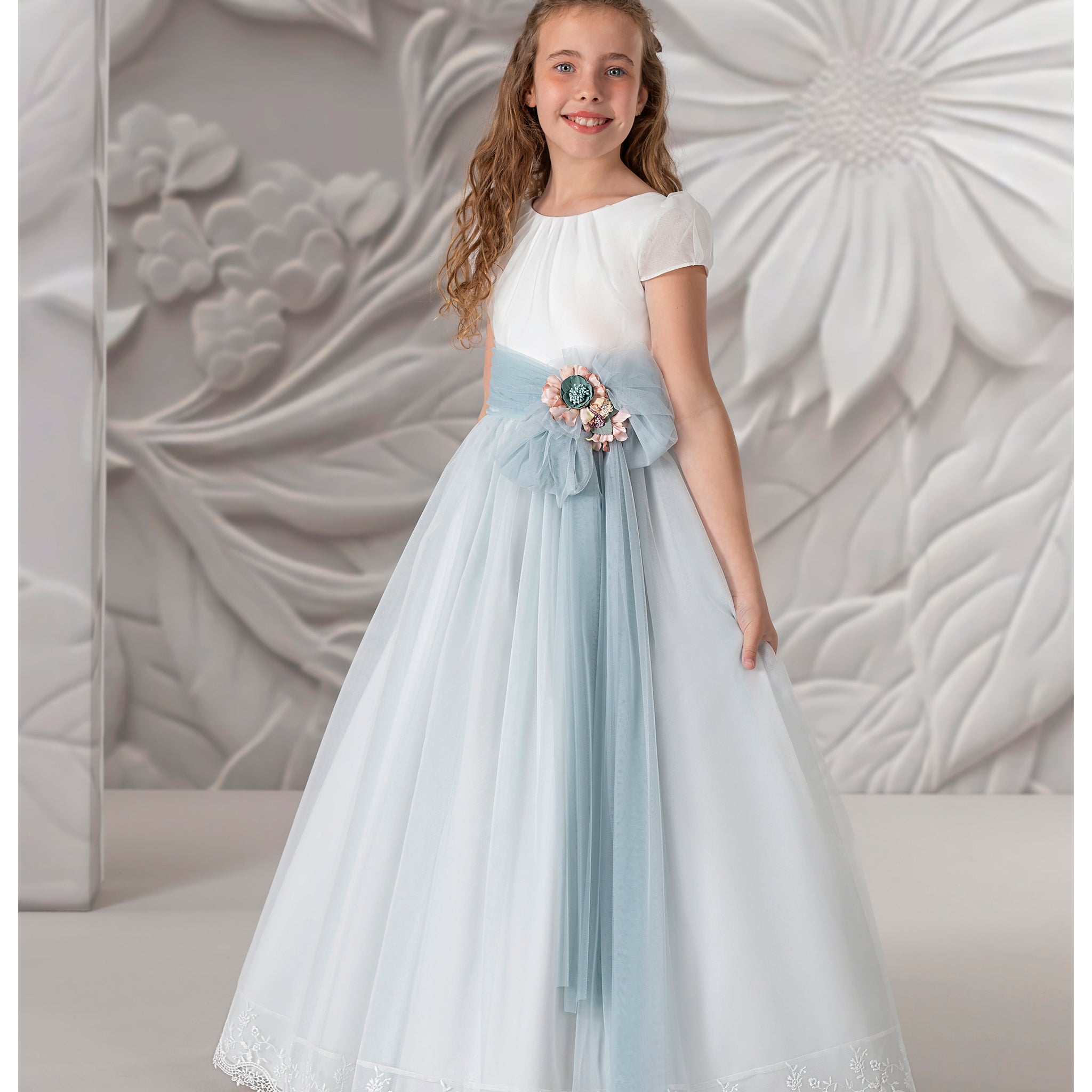 blue and white fantasy dress Jellyfish Gradient Fantasy Dress + Accessories Belchic