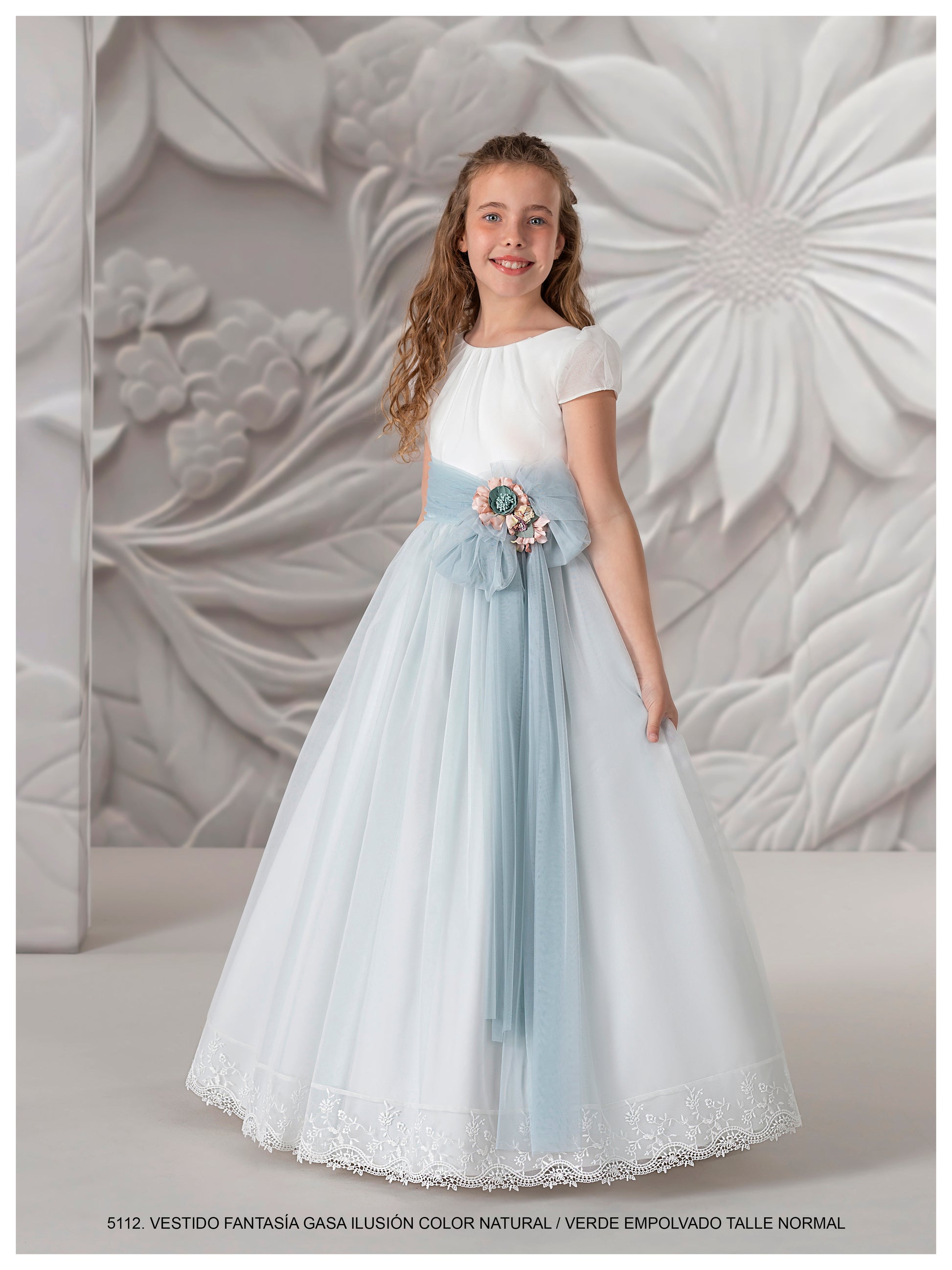 Primera Comunión First Communion Girls Dress Pink Princess Elegant