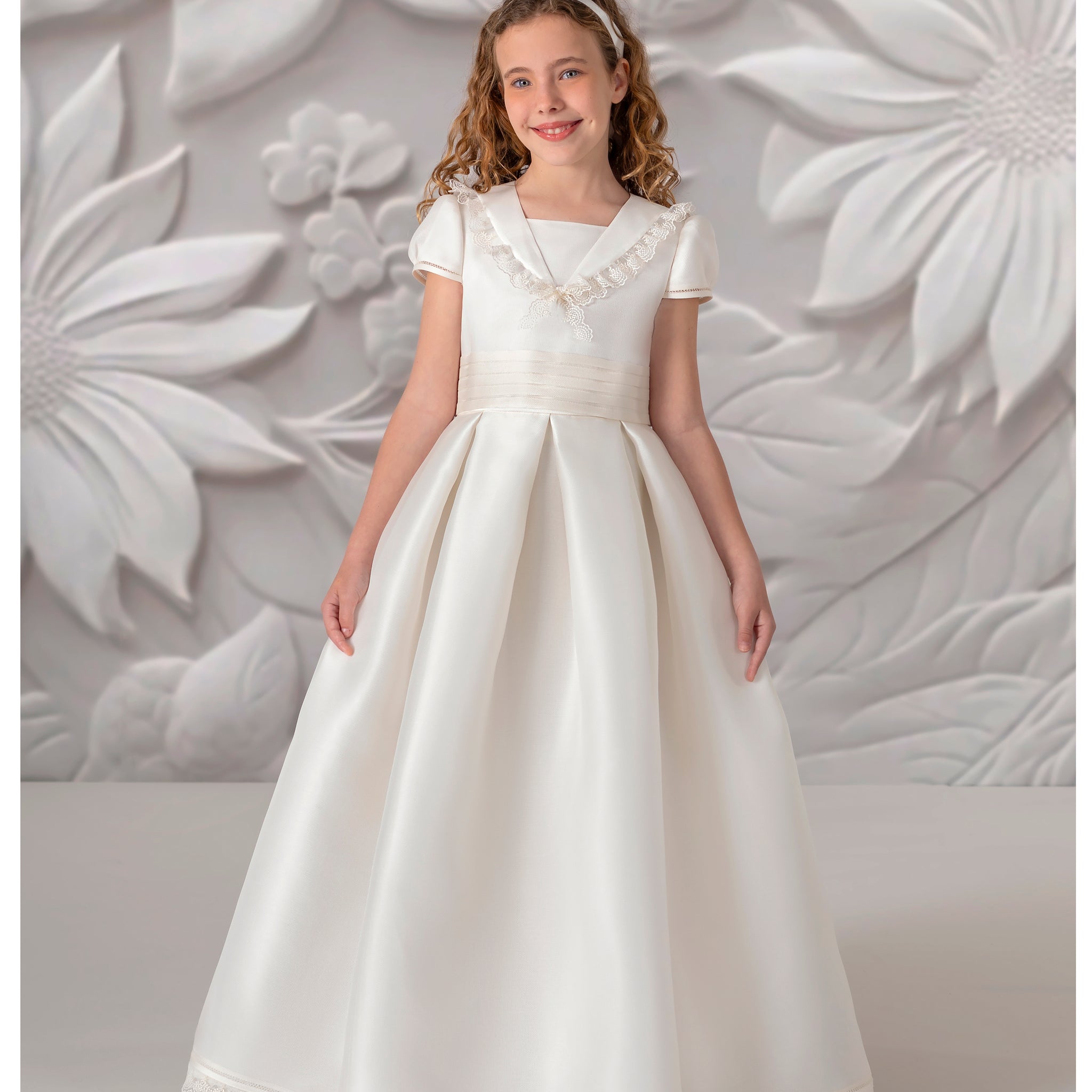 Vintage Bloomingdales Bloomingdales First Communion Dresses Puffed Sleeves Lace And Satin First Communion Dress Celestial 3302 Vintage Bloomingdales Bloomingdales First Communion Dresses Puffed Sleeves Lace And Satin First Communion Dress Celestial 3302