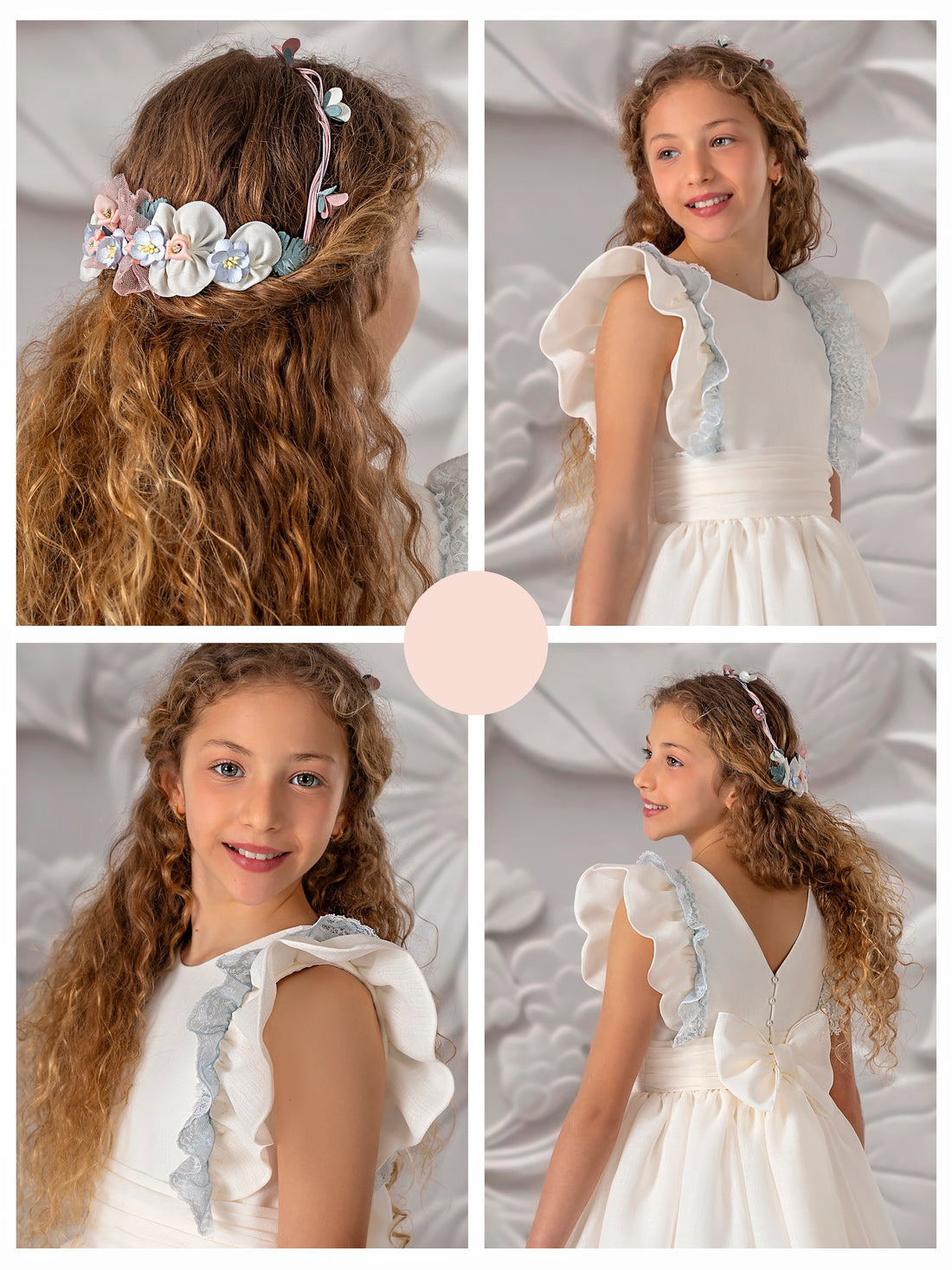 First Communion Dress Model 5811: Romance and Elegance in Light Ivory