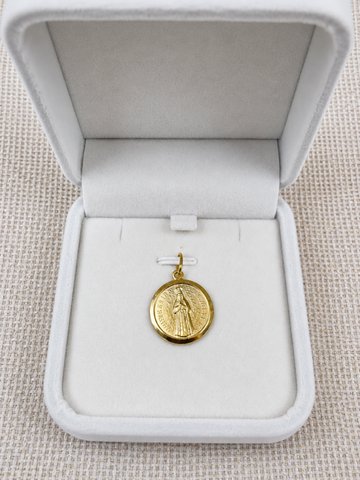 24K Gold-Plated MEDAL Our Lady of Lourdes (1.6cm)