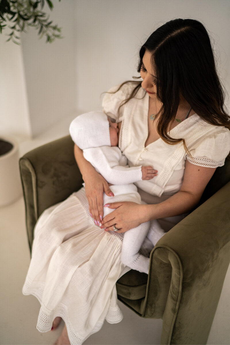 Premium Maternity Robe: 50% Linen & 50% Cotton