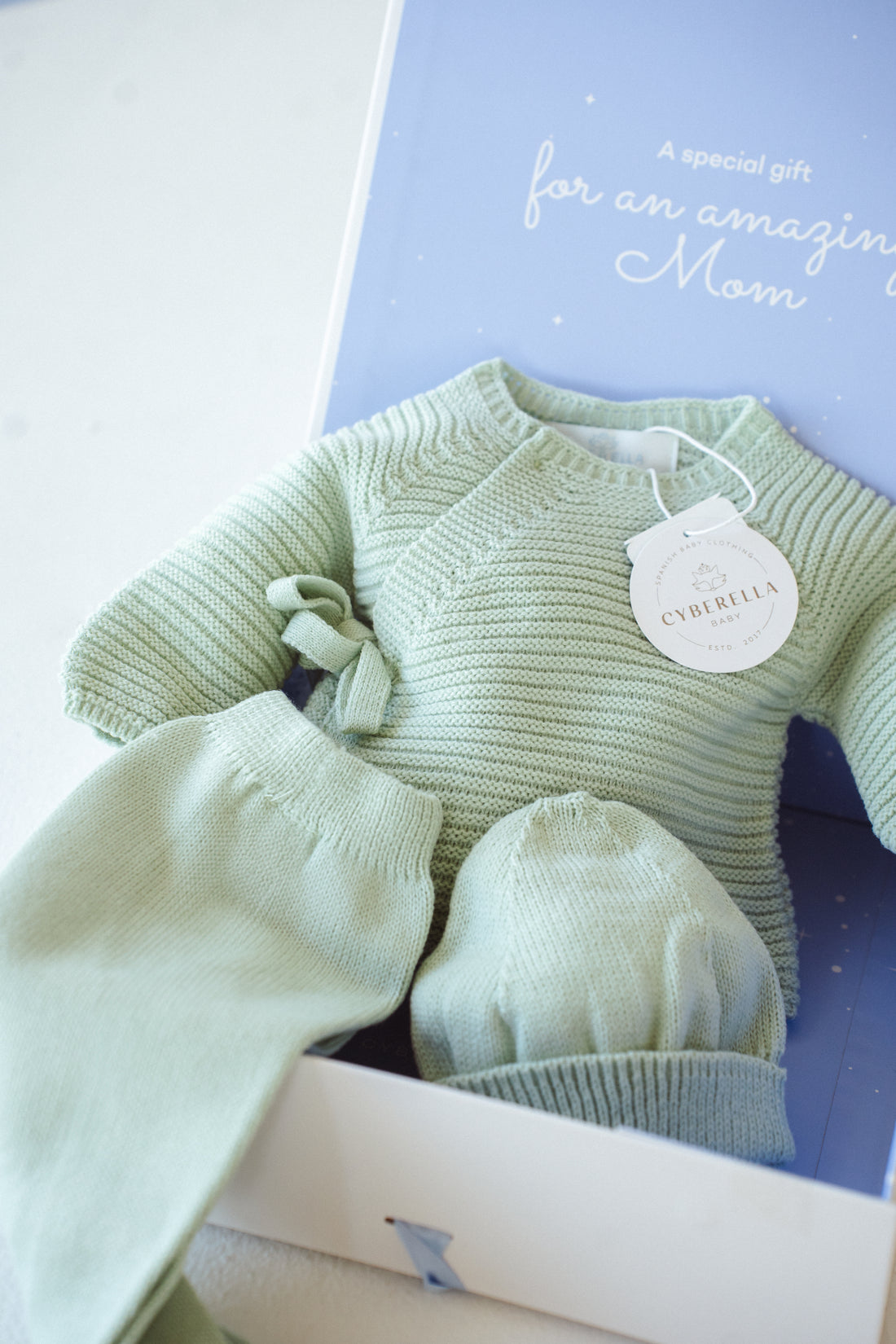 Feather Natural Color 3 piece Knitted Set- 9811R