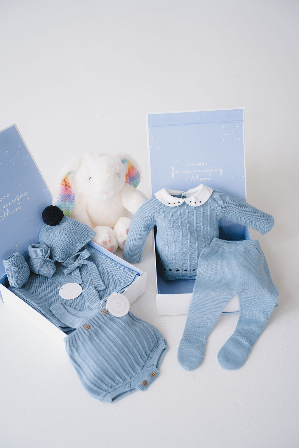 TWEED DREAM (5 pc) KNITTED SET IN BLUE DREAM- 9800