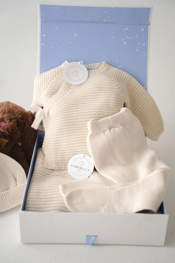 FEATHER NATURAL Knitted Baby (4 pc Set)- 9811 R