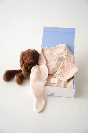 DREAMY POWDER KNIT BABY SET- 9807R