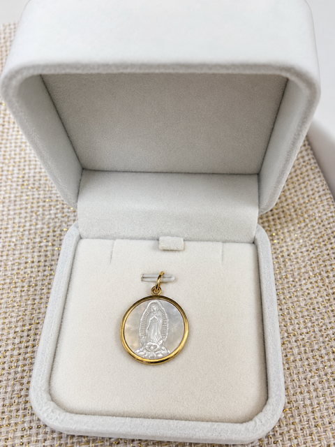 24K Gold-Plated Mother of Pearl Pendant