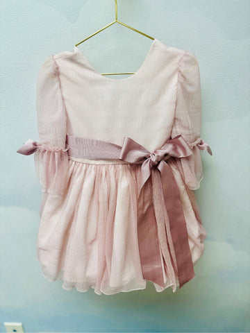 Cortejo Girls' Dress - Tul Transparente Rosa Claro