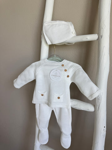 Buttons & Giggles – 4-Piece Knit Baby Set  #C6004