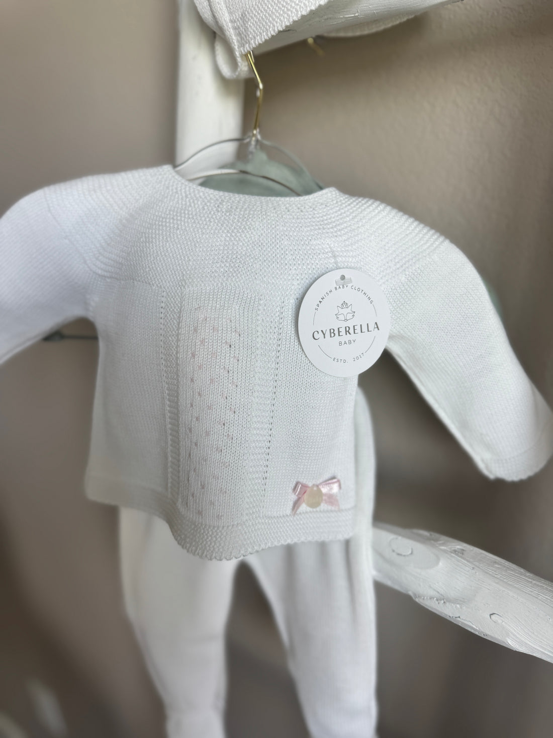 Dotted Whimsy Knit Baby Set – 4 Piece set #C6007