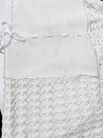 KNITTED WHITE BLANKET #TO80