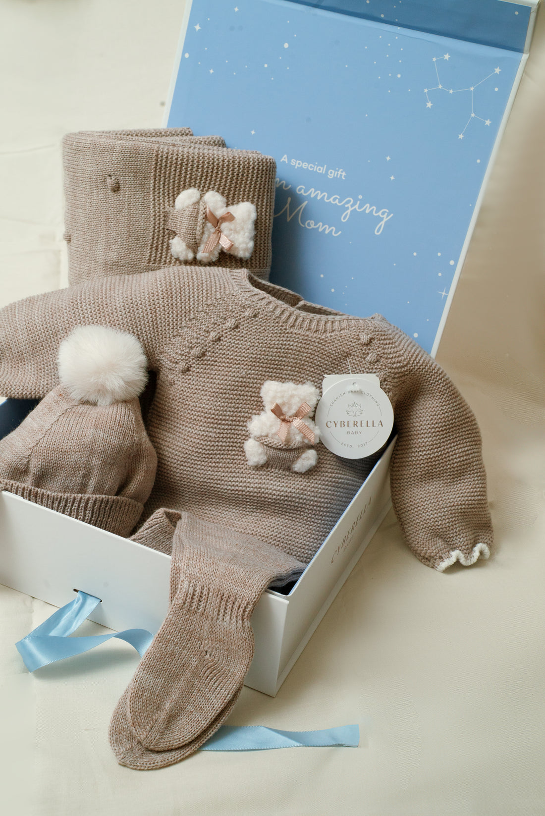 Sand Dream Set - Four Pieces Knitted Outfit for Newborn