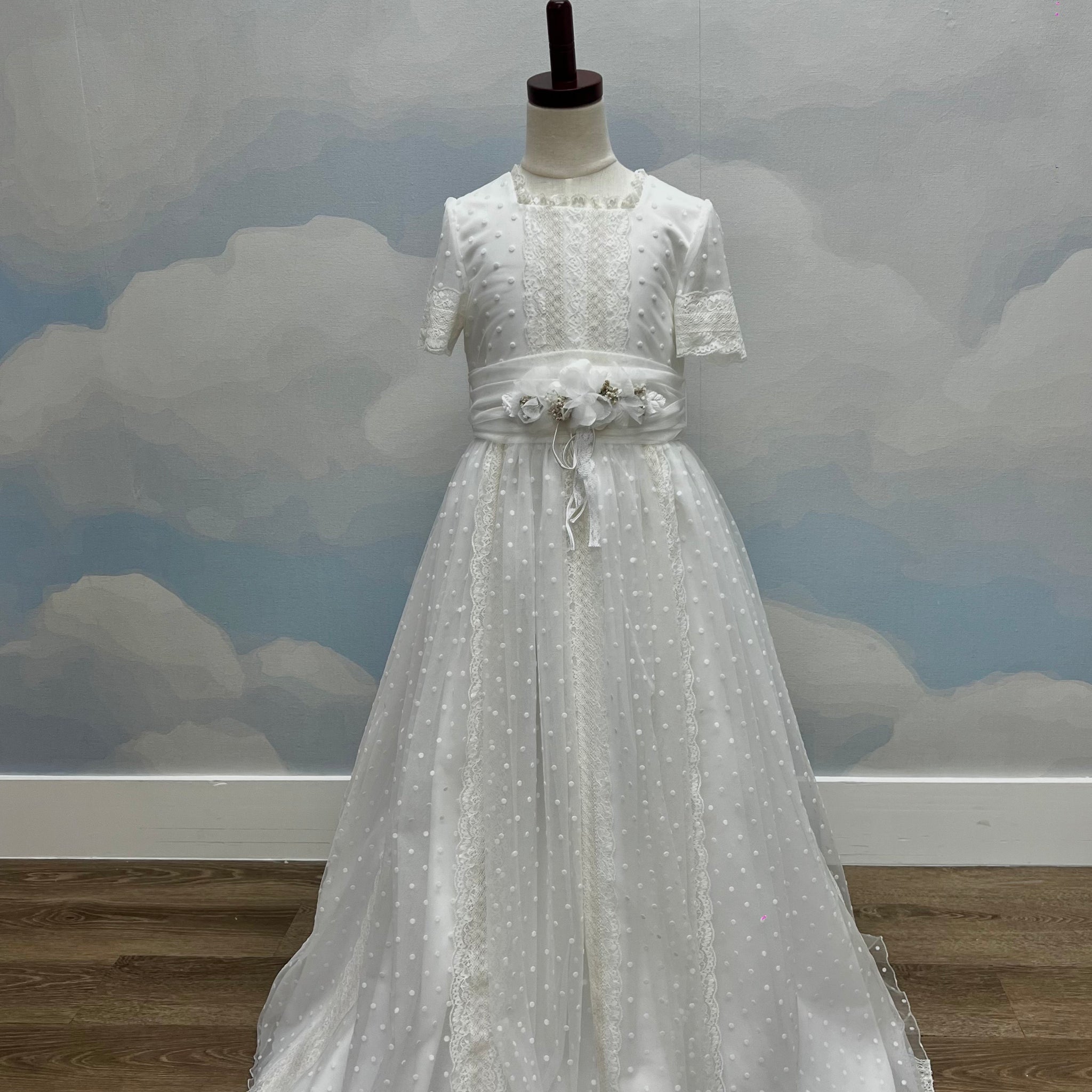 cotton first communion dress First Communion White Dress (P269) 12