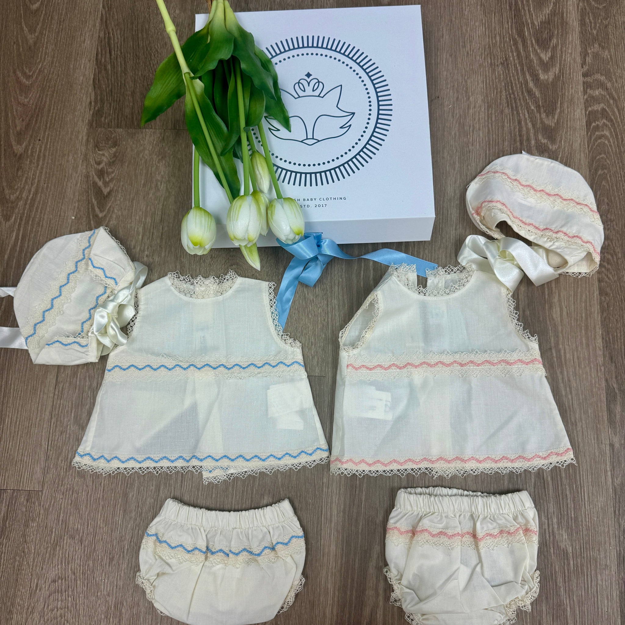 Ivory Vintage Classic Baby Set with Bonnet