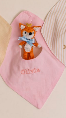 Personalized Embroidered Baby Bib