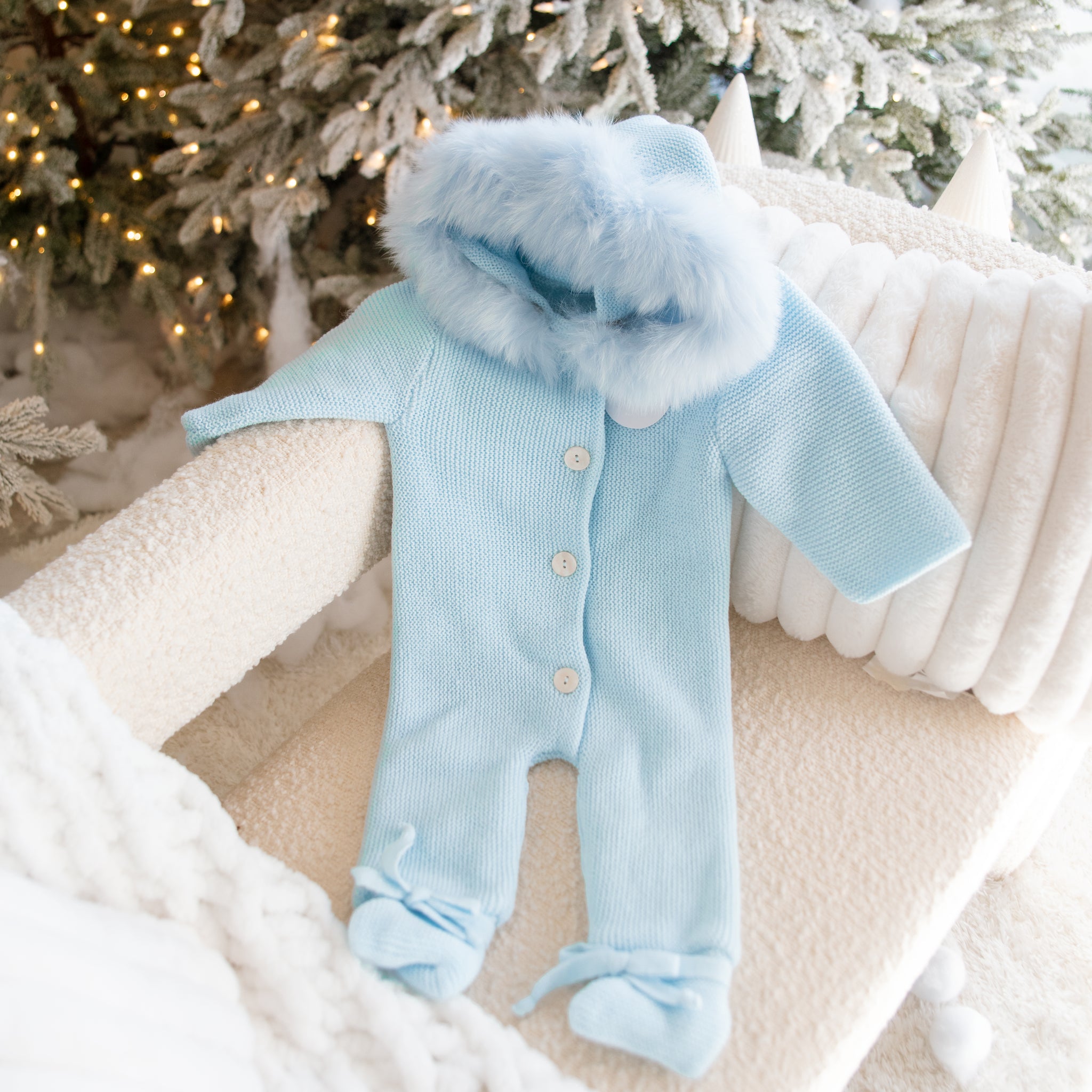 Baby Blue Pramsuit Outfit for Babies BUZO