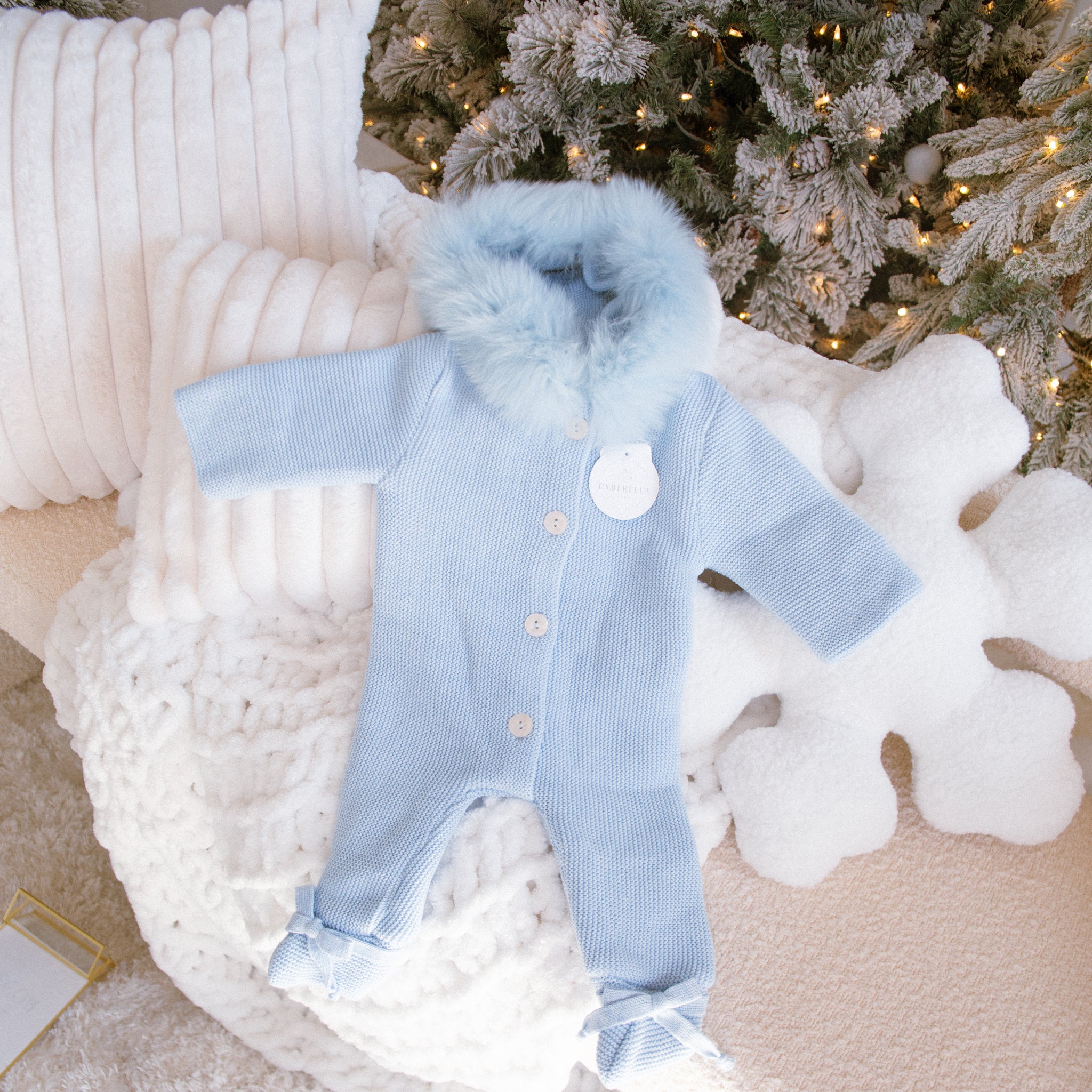 Old Blue Pramsuit Outfit for Babies BUZO