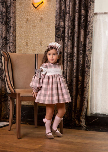 Sweet Tartan Baby Dress #4025 | Adorable Outfit for Girls