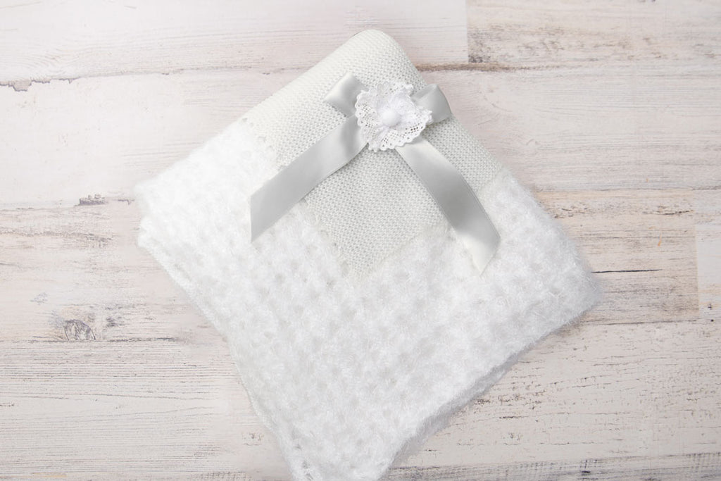 Baby Knitted Blanket Gray