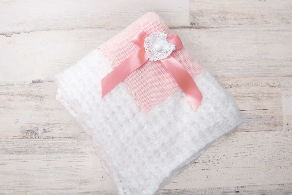 Baby Knitted Blanket Pink